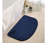 Tapis de bain semi-circulaire en mousse à mémoire de forme douce pour salle | Tapis de salle de bain semi-rond antidérapant en velours lavable