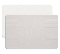 Tapis de bain Stein, séchage rapide, 60 x 38 cm, blanc, tapis en diatomée, absorbant