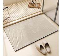 Tapis de Bain, Tapis Salle de Bain, Tapis de Bain Antiderapant, Tapis, Coussinets, Tapis de Douche, Tapis de Douche AntidéRapant, Tapis de Salle de Bain Absorbant, Tapis Diatomite Gris-120x160cm