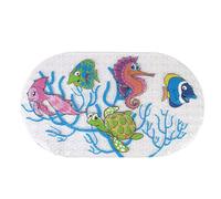 Tapis de Bain Tortue Dessin Animé Antidérapant PVC Imprimé Décoratif | Texture Douce et Effet Massage, Motif Marin Clair, Usage Salle de Bain, Finition Soignée et Pratique