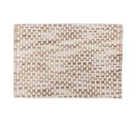 Tapis de bain tressé taupe 50x75cm