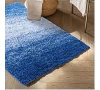 Tapis de bain Wave Antidérapant & séchage rapide Bleu-Blanc 60 x 90 cm