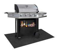 Tapis de barbecue antidérapant et déperlant protection de sol antidérapante Gris 100x120 cm Tapis grill Tapis pour barbecue
