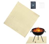 Tapis de barbecue ignifuge pour pique-nique, camping, cuisine en plein air | Tapis ignifuge pour terrasse, terrasse, jardin, pelouse, barbecue, cuisine en plein air, pique-nique