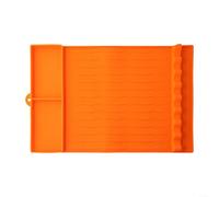 Tapis de barbecue pour Weber avec fentes d'assaisonnement - Tapis en silicone résistant à la chaleur 42,5 x 29,8 cm pour la cuisine en plein air sur terrasse, balcon (orange)
