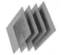 Tapis de barbecue résistant à la chaleur, grille antiadhésive pour four électrique à gaz, charbon de bois, revêtement PTFE, accessoires de barbecue réutilisables, 40 x 30 cm (noir, 40 x 33 cm)