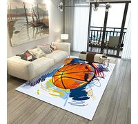 Tapis de Basket-ball de Sport 3D Lettres de Graffiti Tapis de Porte Ado Garçons Filles Tapis Pour Chambre D'enfant Chambre Salon Salle de Bain Cuisine Couloir Tapis de Sol (Couleur 1,100x150 cm)