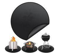 Tapis de brasero - 91,4 cm - Imperméable - Résistant à la chaleur - Réutilisable - En silicone ignifuge - Pour extérieur, terrasse, cuisinière, barbecue, camping