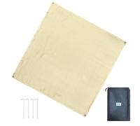 Tapis De Brasero Extérieur Protecteur Réutilisable Résistant à la Chaleur | Tapis de Cheminée Intérieur Pour Patio Cuisine Gazon Terrasse Camping Jardin Pelouse Barbecue 43*43cm+clous de sol