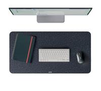 Tapis de bureau grand format Leitz en feutre : Sous-main de bureau en feutre, antidérapant à surface douce, pour clavier et souris. Pour bureau ou maison, durable (70x36cm, gris)