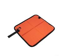 Tapis de camping imperméable, couverture de pique-nique double face avec rembourrage en EVA de 9 mm, tapis de sol léger et pliable pour randonnée, camping et sentiers, base antidérapante (orange)