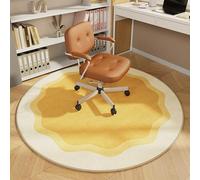 Tapis de chaise rond, antidérapant pour chaise de bureau à domicile, tapis de sol pour sol en bois dur, tapis de chaise d'ordinateur, tapis de chaise de jeu, tapis de protection de sol (120 x 120 cm,