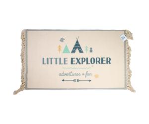 Tapis de chambre enfant 50x80 cm EXPLORER en coton et polyester