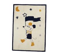 Tapis De Chambre Enfant En Acrylique - Hello Blanc 100X100