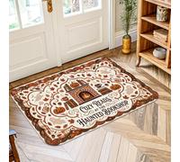 Tapis de cheminée avec citation de librairie hantée Halloween 0,6 x 0,9 m