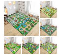Tapis de circulation routière pour enfants, jouets de voiture de dessin animé, pour garçons et filles, tapis éducatifs de la vie de la ville, chambre de bébé, tapis de jeu pour chambre d'enfant Style