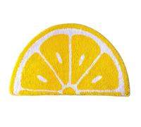 Tapis de citron, tapis de bain au citron, 18x26 Soft confortable tapis au citron à demi-tour, tapis de porte au citron à séchage rapide à l'eau, tapis de fruits sans glissement pour cuisine de salle