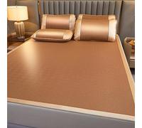 Tapis de Couchage d'été, Tapis de Couchage rafraîchissant d'été Bam-Boo Pliable, Matelas rafraîchissant en rotin Chinois Traditionnel, Pliable et Respirant(Beige,90x200cm)