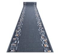 TAPIS DE COULOIR ANTIDÉRAPANT BOMBAY gris 80cm 80x1050 cm