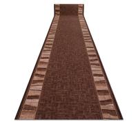TAPIS DE COULOIR antidérapant LINEA marron 100cm 100x330 cm