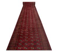 TAPIS DE COULOIR antidérapant LOTUS BUCHARA 30250 Classique rouge lavable 80cm 80x260 cm