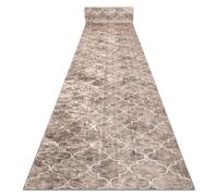 TAPIS DE COULOIR antidérapant LOTUS CLOVER 60920 Trèfle mélange beige lavable 60 cm 60x140 cm