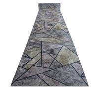 TAPIS DE COULOIR antidérapant LOTUS MOSAIC 22010 Mosaïque gris lavable 60cm 60x110 cm