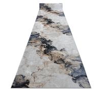 TAPIS DE COULOIR antidérapant LOTUS SHADOWS 37550 Abstraction beige / gris lavable 60cm 60x500 cm