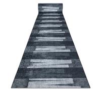 TAPIS DE COULOIR antidérapant LOTUS VENETO 60911 Rayures géométriques gris lavable 60 cm 60x100 cm