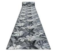 TAPIS DE COULOIR antidérapant MONSTERA Feuilles la gomme gris 67 cm 67x300 cm