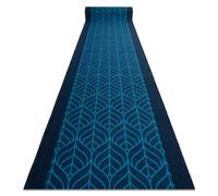 TAPIS DE COULOIR ANTIDÉRAPANT PIÓRA plumes bleu foncé 57cm 57x550 cm