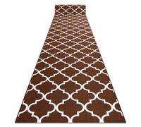 TAPIS DE COULOIR ANTIDÉRAPANT TRÈFLE MAROCAIN marron TRELLIS 100 cm 30351 100x300 cm