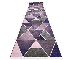TAPIS DE COULOIR antidérapant TRIANGLES la gomme violet 110 cm 110x1300 cm