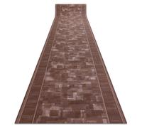 TAPIS DE COULOIR ANTIDÉRAPANT TRIBE marron 67cm 67x960 cm