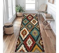 Tapis de Couloir Aztèque Navajo Tapis de Passage Ethnique Amérindien 40 x 60 cm Antidérapant et Lavable Interieur Rug pour Entree Couloir Salon Chambre à Coucher Cuisine oK&E292