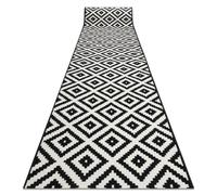 TAPIS DE COULOIR BCF MORAD Ruta diamants noir / crème 120 cm 120x250 cm