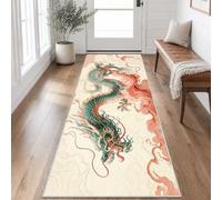 Tapis de Couloir Dragon Chinois 60x150 Tapis de Cuisine Antidérapant | Traditionnel Japonais Lavable Tapis de Couloir à Poil Ras, Tapis de Passage Long pour Cuisine, Chambre, Hall Entrée Y5Uj446