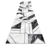 Tapis de couloir EMERALD exclusif 81953 glamour élégant géométrique noir / argent 120 cm 120x300 cm