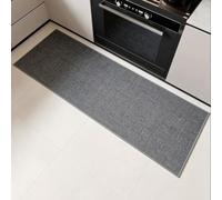 Tapis De Couloir En Lin For Couloir Et Cuisine, Tapis Lavable Antidérapant | Tapis De Passage À Profil Bas De 8 Mm, Tapis De Sol D'intérieur Durable For Chambre À Coucher, Buanderie, 60 X 180 Cm(Gray)