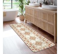 Tapis de couloir en losange, ethnique, triangle, sans crème, antidérapant, esthétique, rectangulaire, pour cuisine, entrée, salle de bain, décoration de porte, 0,6 x 1,8 m