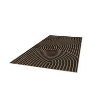 Tapis de couloir facile en jute arc-en-ciel 61 x 182 cm tapis lavable pour couloir, ferme, cuisine, tapis d'extérieur abstrait noir et nature, pour porche, buanderie, entrée BAr094 (C, 28 x 22 x 5 cm)