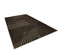 Tapis de couloir facile en jute arc-en-ciel 61 x 182 cm tapis lavable pour couloir, ferme, cuisine, tapis d'extérieur abstrait noir et nature, pour porche, buanderie, entrée BAr094 (B, 28 x 22 x 5 cm)
