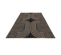 Tapis de couloir facile en jute arc-en-ciel 61 x 182 cm tapis lavable pour couloir, ferme, cuisine, tapis d'extérieur abstrait noir et nature, pour porche, buanderie, entrée BAr094 (A, 28 x 22 x 5 cm)
