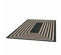 Tapis de couloir facile en jute arc-en-ciel 61 x 182 cm tapis lavable pour couloir, ferme, cuisine, tapis d'extérieur abstrait noir et nature, pour porche, buanderie, entrée BAr094 (F, 28 x 22 x 5 cm)