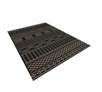 Tapis de couloir facile en jute arc-en-ciel 61 x 182 cm tapis lavable pour couloir, ferme, cuisine, tapis d'extérieur abstrait noir et nature, pour porche, buanderie, entrée BAr094 (I, 28 x 22 x 5 cm)
