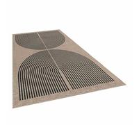 Tapis de couloir facile en jute arc-en-ciel 61 x 183 cm Tapis lavable pour couloir, ferme, cuisine, tapis d'extérieur abstrait noir et nature, pour porche, buanderie, entrée, BAr094 (D, 28 x 22 x 5 cm