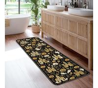 Tapis de couloir fantôme, citrouilles saisonnières fantaisie, Halloween, noir, antidérapant, tapis d'intérieur qui ne perd pas ses poils pour cuisine, porte, entrée, table de chevet, 0,6 x 1,8 m