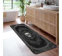 Tapis de couloir gothique effrayant pour Halloween, tapis de sol rectangulaire à poils courts en éponge pour cuisine, entrée, buanderie, couloir, décoration de couloir, 6,1 x 1,8 m