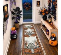 Tapis de couloir hanté, citrouilles saisonnières, arbre nu, Halloween, tapis rectangulaire antidérapant, doux, résistant aux taches pour cuisine, entrée, buanderie, couloir, décoration d'Halloween, 6