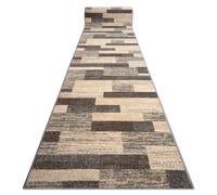 Tapis de couloir KARMEL Deski planches caramel gris 80cm 80x400 cm